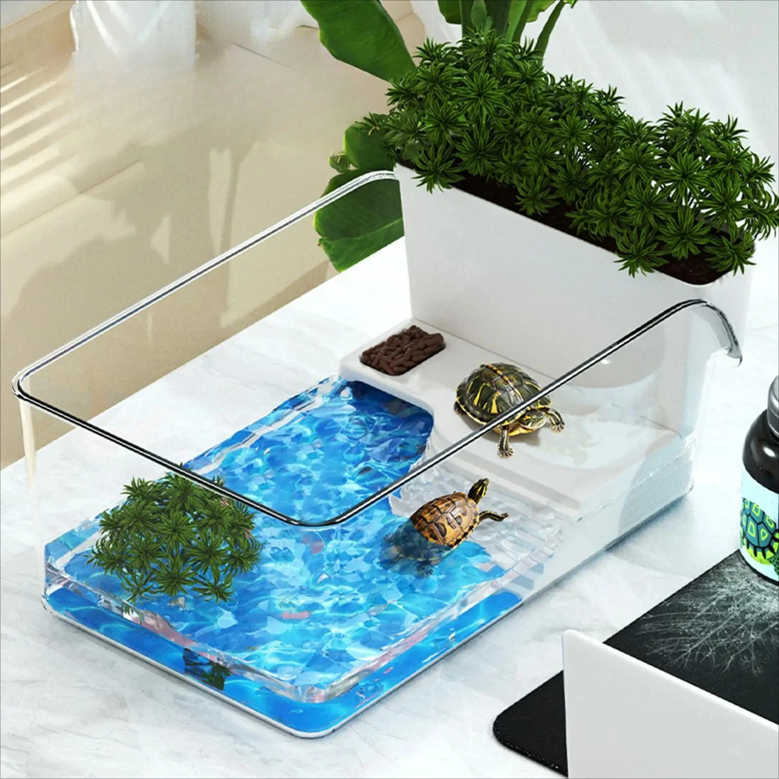 Turtle Tank with Basking 1