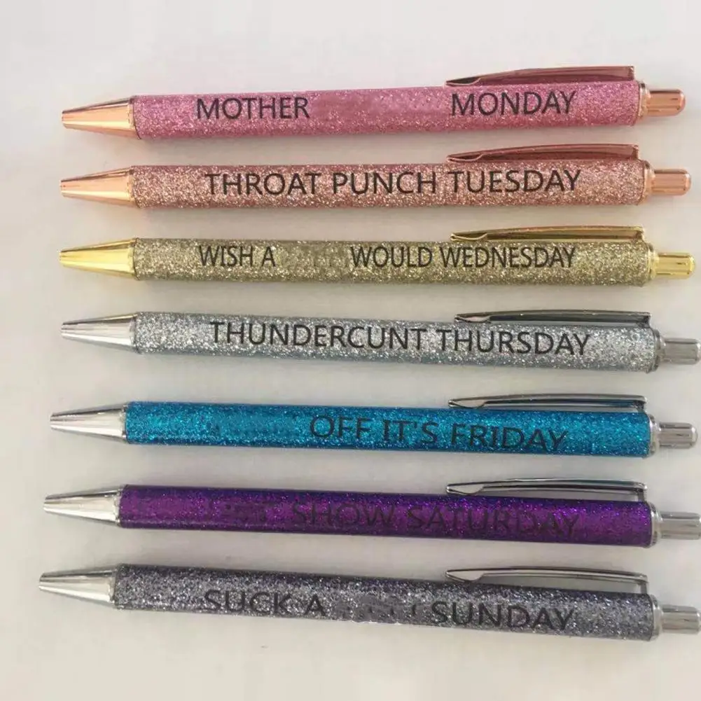  DECKB 7PCS Funny Pens Swear Word Daily Pen Set