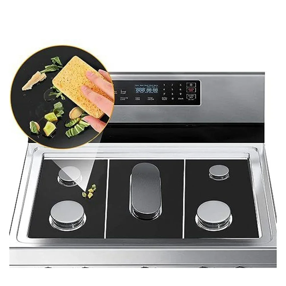 5-Hole Gas Stove Pad Protective Cover Kitchen Cleaning Anti-dirty Non-stick Pad Reusable Stovetop Scratch Protector Pads gas stove pad
