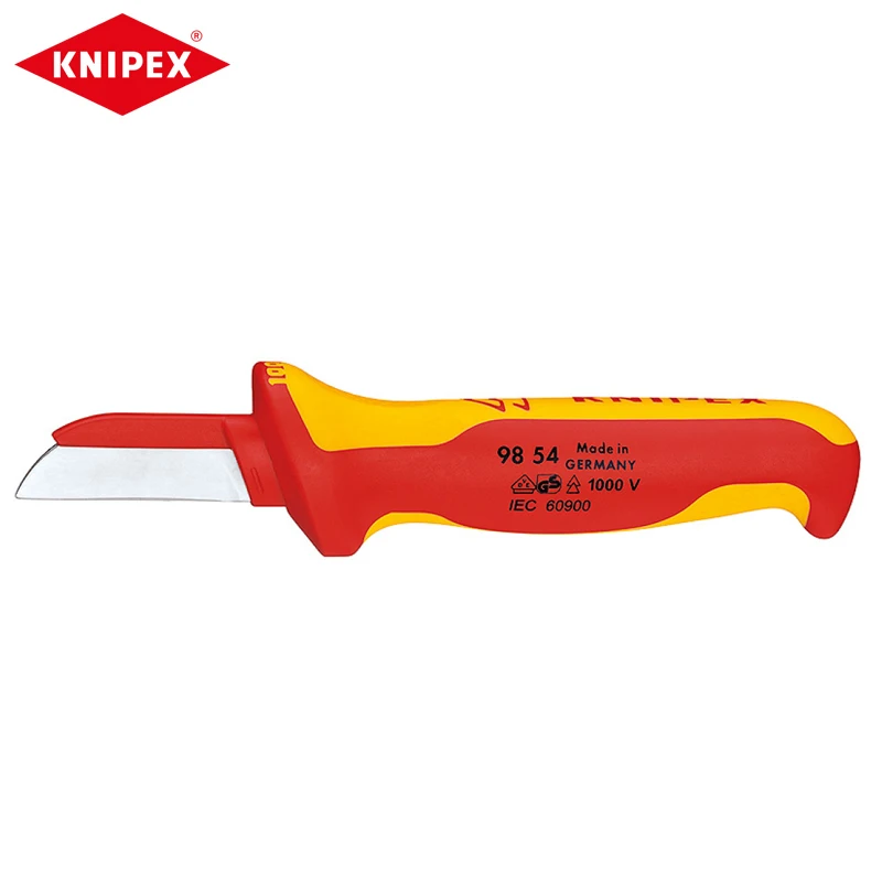 Knipex 98 54 Coltello Per Cavi 1000V Manico Isolato Dal Design Ergonomico