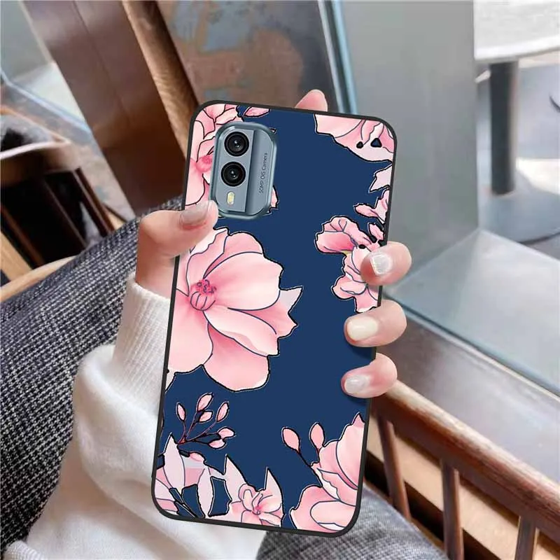 3D Soft Relief Flower Silicone Emboss Painted Cover