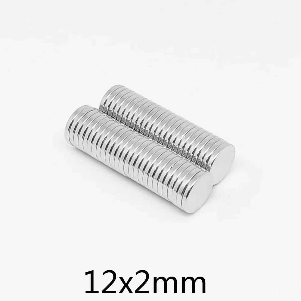 

Дисковый редкоземельный неодимовый магнит 12x2 мм N35, Круглый постоянный магнит 12*2 мм, Мощные мощные магниты
