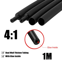 Heat Shrink Tube with Adhesive Lining - Dual Wall, Assorted Sizes - 20 mm (BLACK)