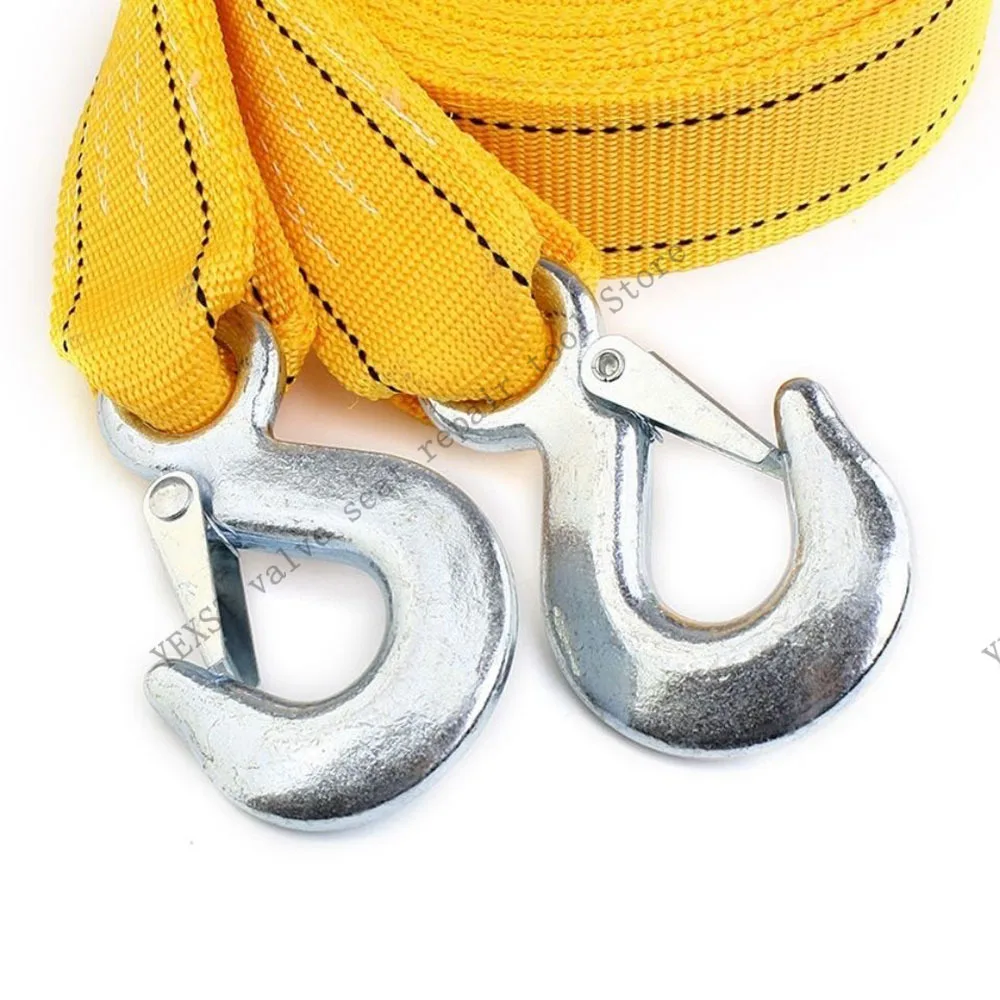 Corda Traino Auto | 5m X 5cm | 10T | 26455 LBS | 2 Ganci | Per Jeep, SUV, Camion - Foto 3