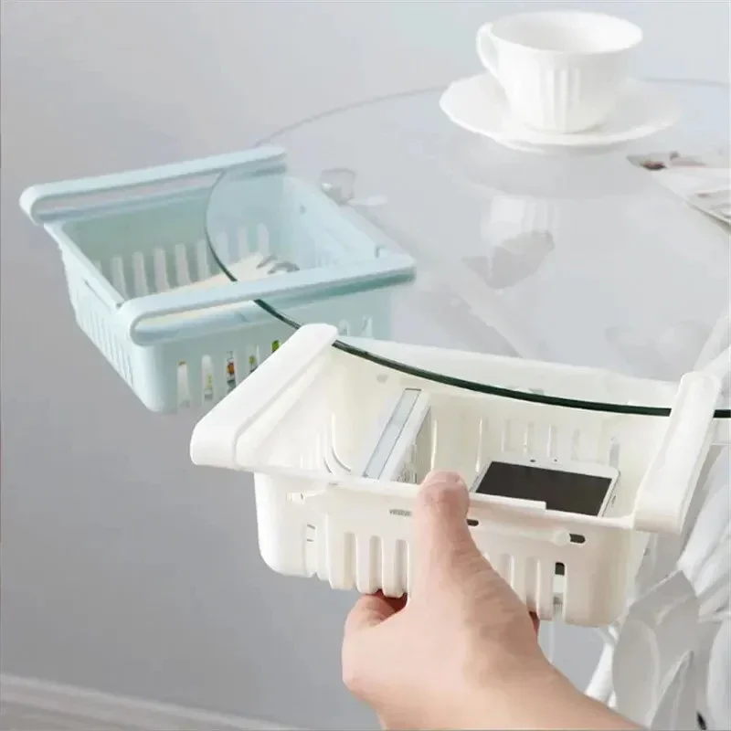 1pc Refrigerator Storage Basket Flexible Expandable Fridge Organizer Drawer Storage Rack Storage Fresh Box Freezer Box Storage
