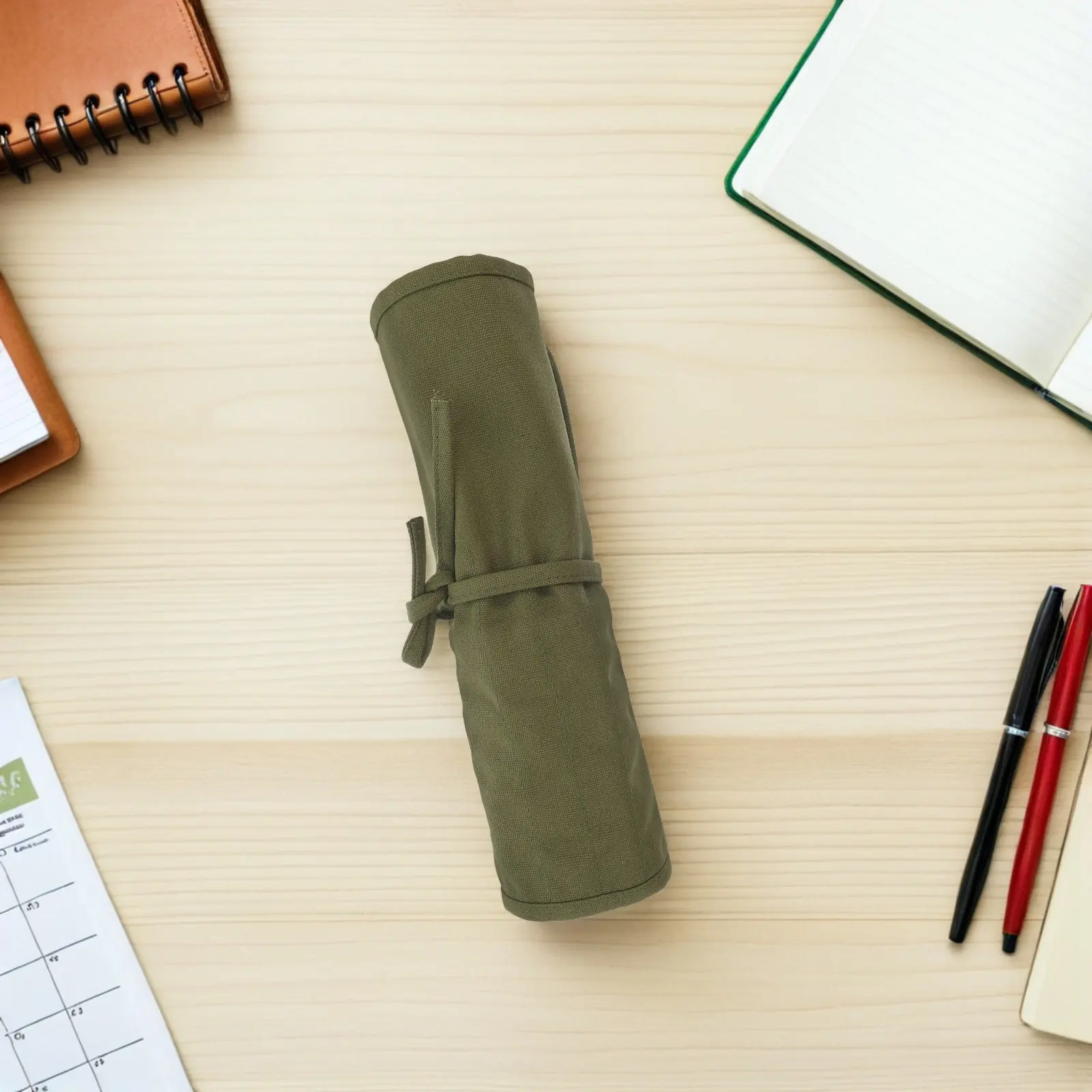 2Pcs 페인트 브러시 롤 케이스 22 슬롯 접이식 캔버스 아티스트 브러시 홀더 야외 스케치 미술용 주최자