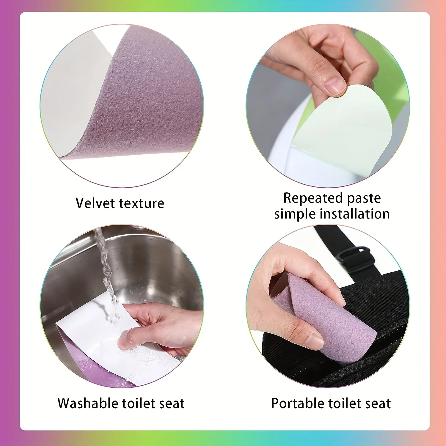 Bathroom Warmer Toilet Seat Cover Pads, Washable And Reusable Toilet Seat Cushion Pad, Toilet Seat Warmer Cover 5