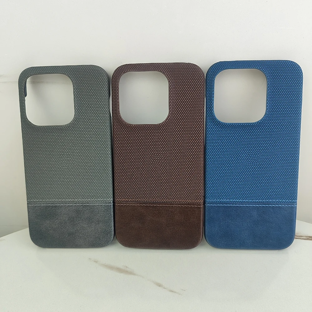 Luxury Matte Cotton Linen Leather Phone Case - Fashionable Shockproof Protective Cover