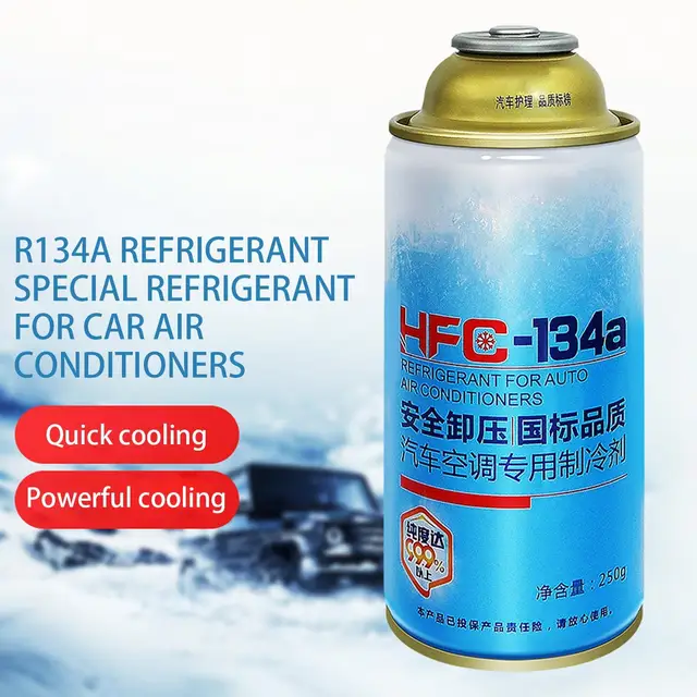 Réfrigérant AC pour voiture, 250g, recharge de climatiseur, liquide de réfrigération pour véhicule, pour l'entretien des camions et les déplacements domicile-travail 1