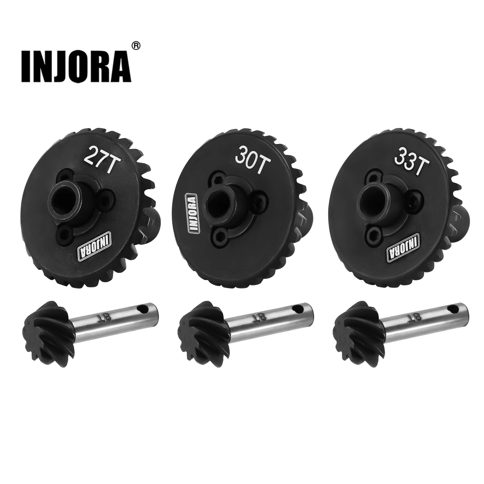 Injora Overdrive Underdrive Ingranaggi Elicoidali In Acciaio Per 1/10 Rc Crawler Scx10 Ii 90046 Scx10 Iii Scx10 Pro