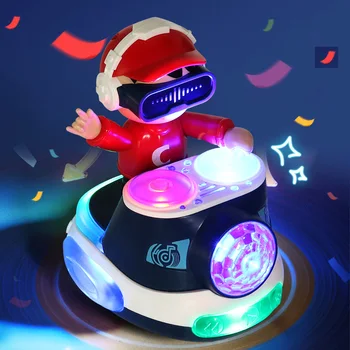 Bambino DJ Auto Elettronica DJ Bouncin Beats con luci musicali Azione che rimbalza Altalena Danza Apprendimento Giocattolo interattivo per il regalo del capretto