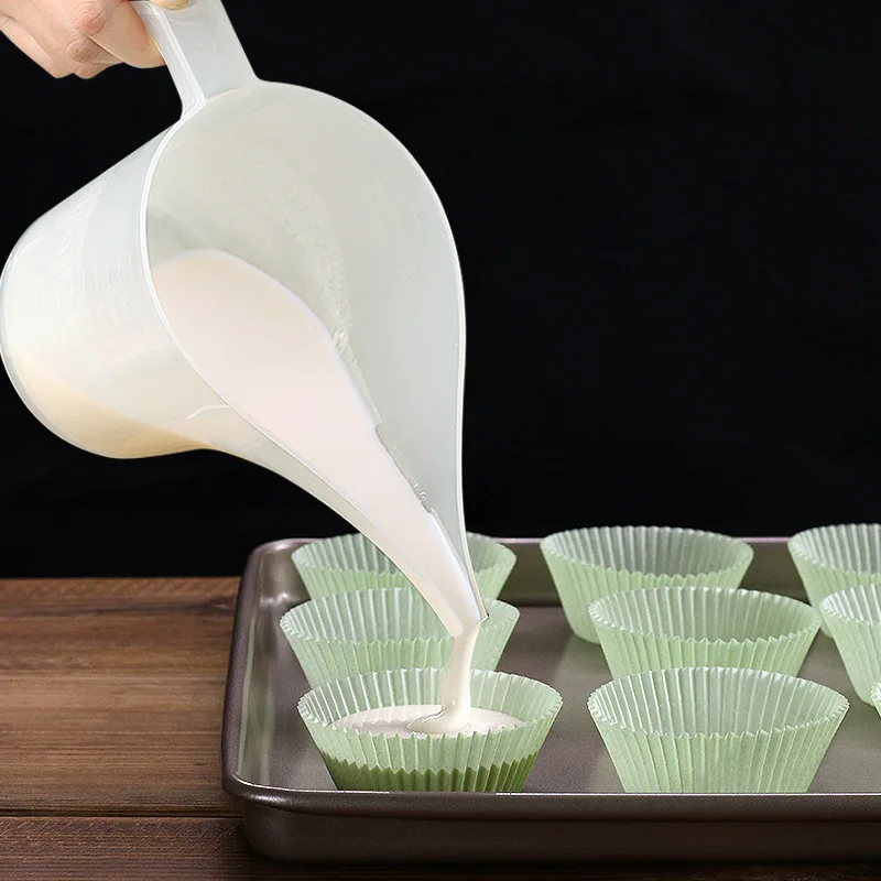 

1000ml Tip Mouth Plastic Measuring Jug Cup Bakery Tool Baking High Temperature Resistance with Scale Beaker Pot Funnel Cup