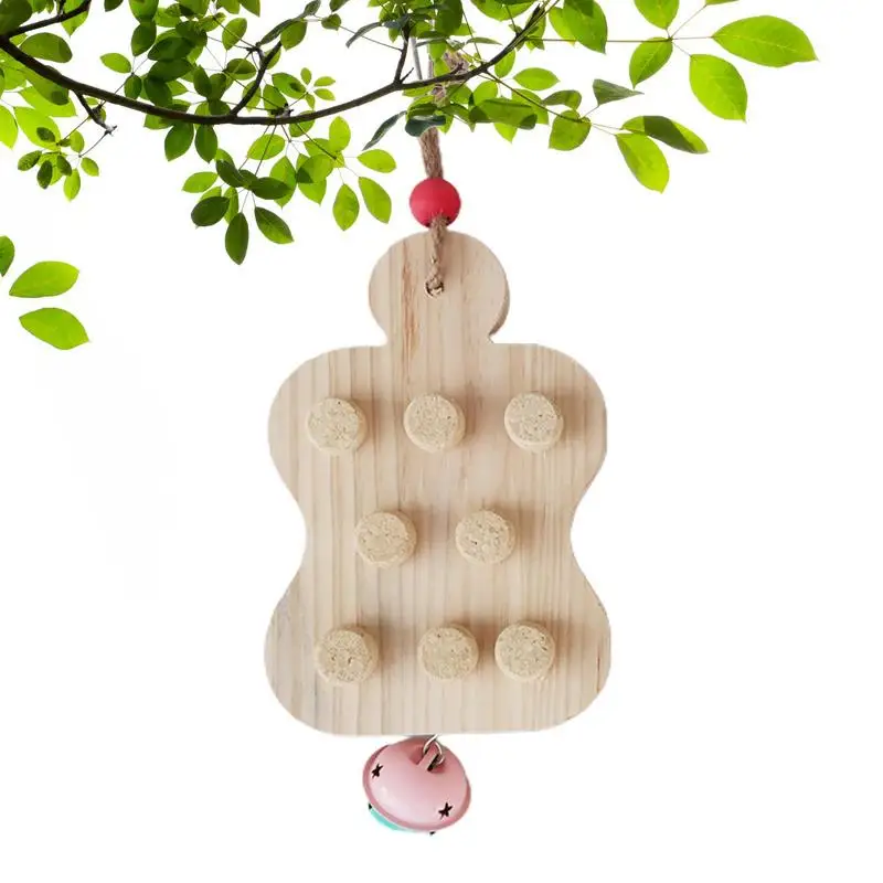 

Африканский серый попугай, искусственная деревянная доска, подвесной попугай, жевательные игрушки, птичья клетка, аксессуары с колокольчиком для Budgies Love