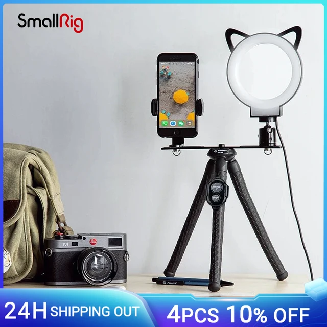 Trépied de téléphone portable avec télécommande sans fil, clip de téléphone  aérien, bras arc-en-ciel horizontal, vidéo statique, appareil photo iPhone  - AliExpress