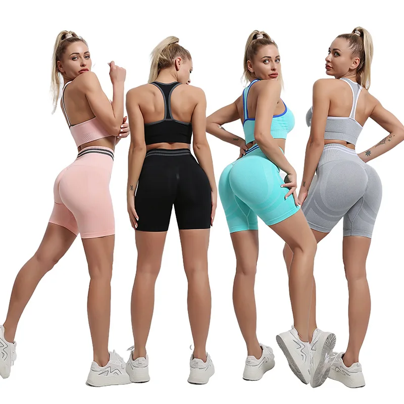 N/A Nylon Yoga Clothes Gym Clothing Seamless Set Women Fitness