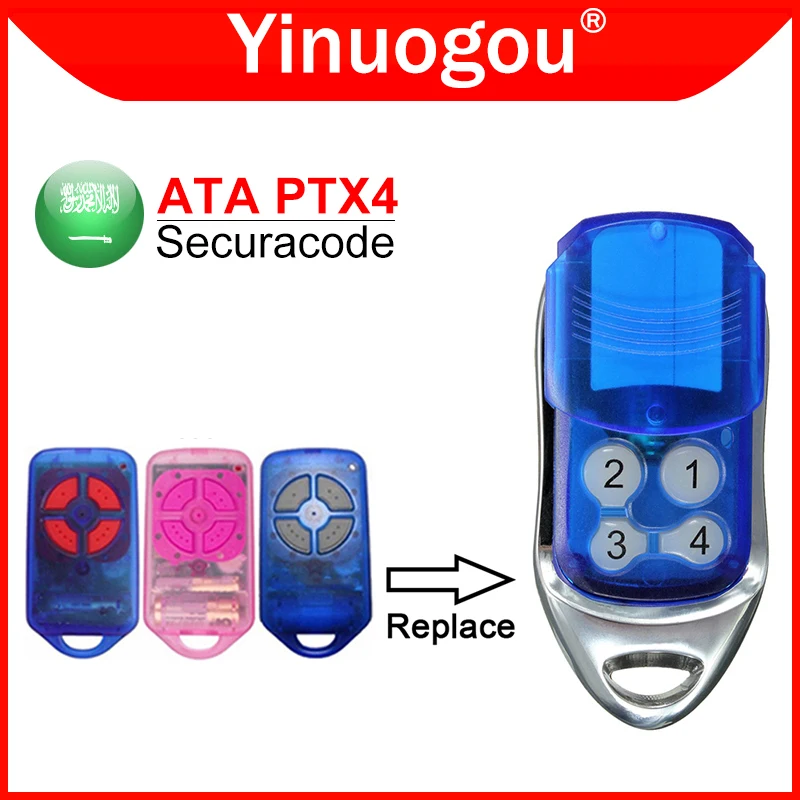

Compatible With ATA PTX4 SecuraCode Garage Door Remote Control 433.92MHz Rolling Code For ATA PTX-4 Gate Remote Control Opener