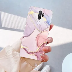 Marble Soft Clear Silicone Phone Case - Stylish Protective Bumper Coque for OPPO A11 A11X (TM2001)
