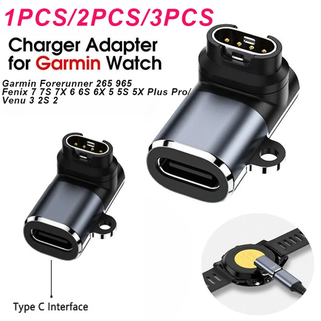 For Garmin Fenix 8 7 7S 7X 6S 6 Forerunner 955 965 USB-C Charger Smartwatch Charger Adapter Garmin Charging Cable Adapter ﻿