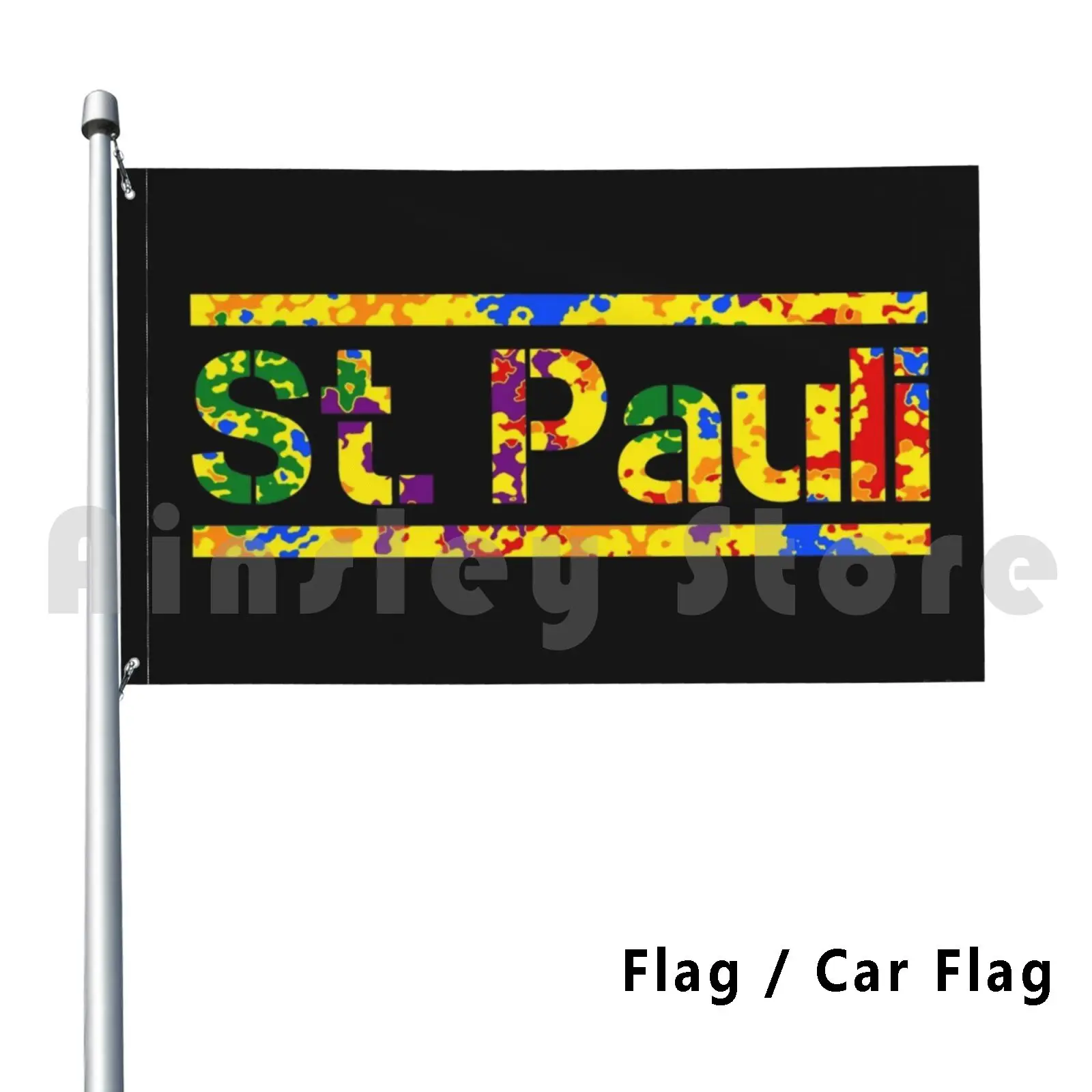St. Flecktarn Colorato-Hamburg Regenbogen Hh Outdoor Decor Flag Car Flag Flecktarn Colorful Herberttrasse Hamburg