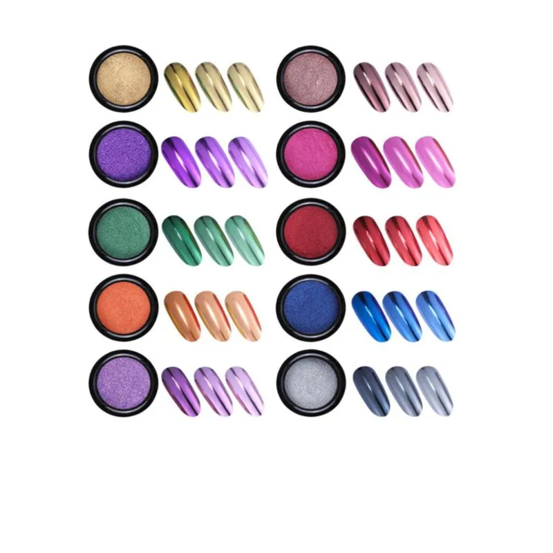 Nail Powder Nail Pigment Nail Glitter Nail Decoration Nail Decorations 1Pc 19Colors Nail Glitter Mirror Powder Chrome Dust Nail Art Pigment 0.5g