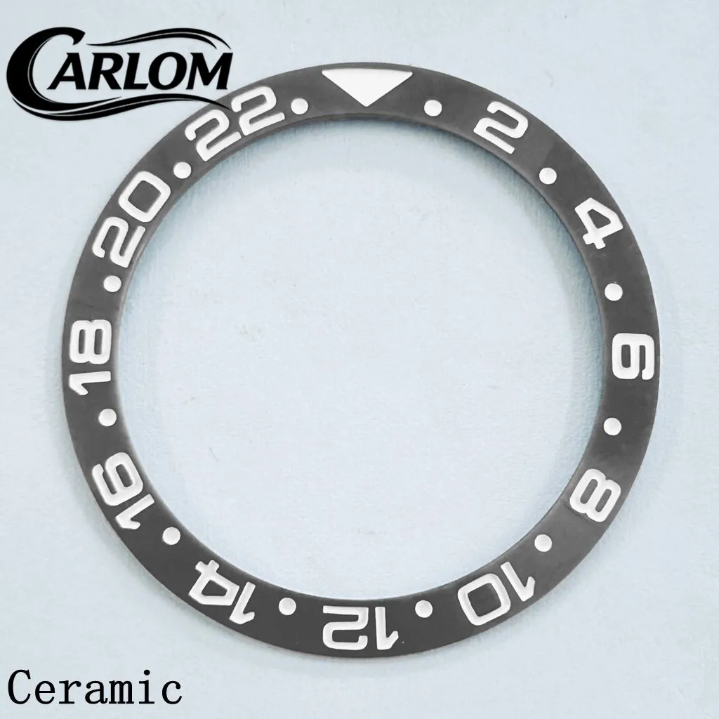 Multicolor GMT Aluminum/Ceramic Sloping Bezel Insert for 40mm Watch Case - Premium Watch Accessory