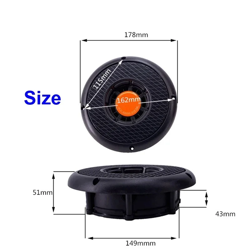 100W 4Ohm HD Audio Speaker Full Range Power Loudspeakers Portable 2.0 Hifi System Automotive Home Ceiling Speakers Durable