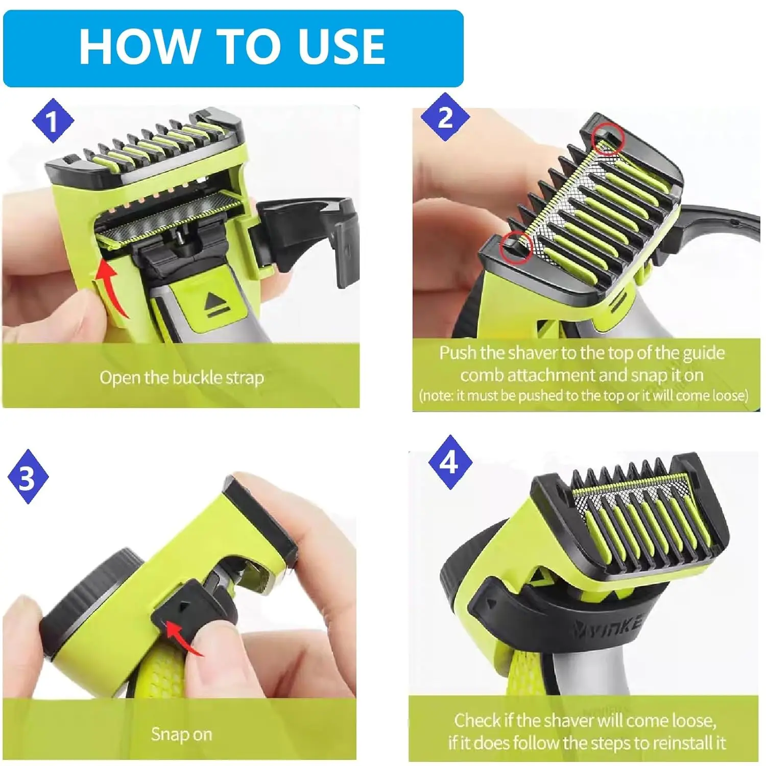 14 in 1 Adjustable Guards Set for One Blade Shaver QP2520 QP2530 QP2620 QP2630 Beard Trimmer Guide Comb Guards Combs Body Comb