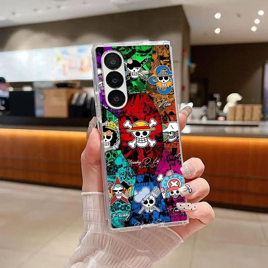 Transparent Soft Phone Cover with Anime O-One Pieces Design