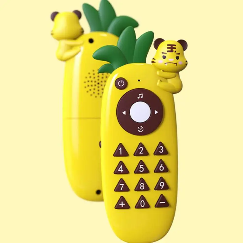 Electronic Baby Cell Phone Toy Battery Powered Silicone Pretend Phones Musical Toys Safe Telephone Music Machine For Infant Gift