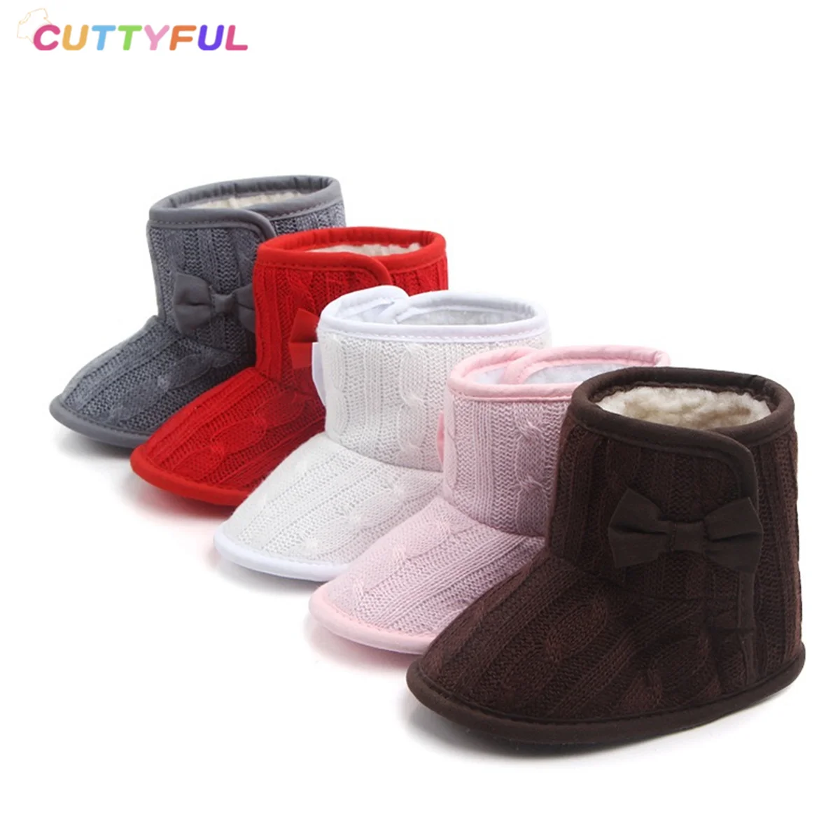 

Cuttyful 2023 Baby Autumn Boots Baby Girl Boys Winter Warm Shoes Solid Fashion Toddler First Walkers Kid Shoes 0-18M