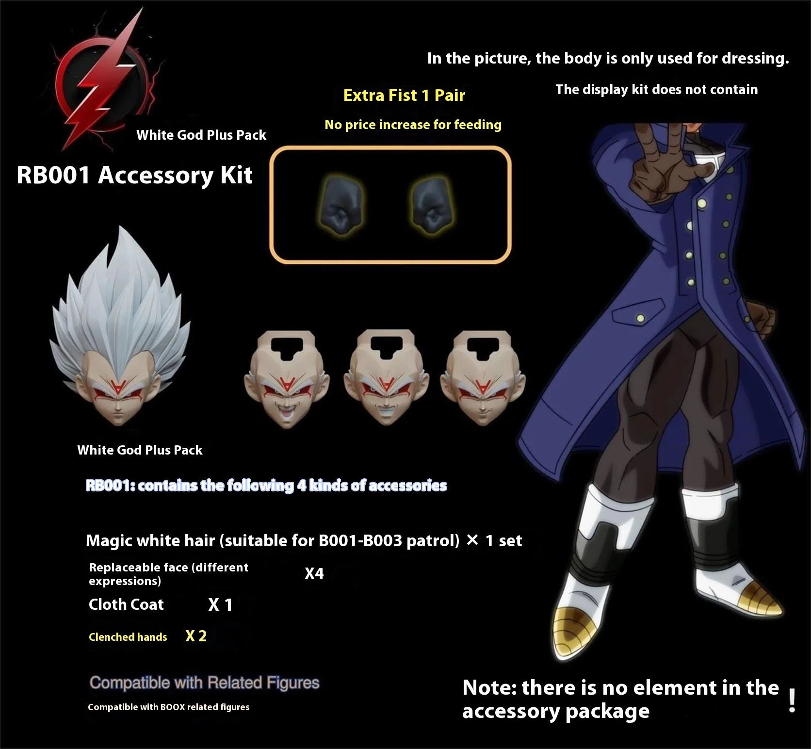 Figura de anime Dragon Ball Z Super Saiyan Vegeta Jade Rabbit con traje ...