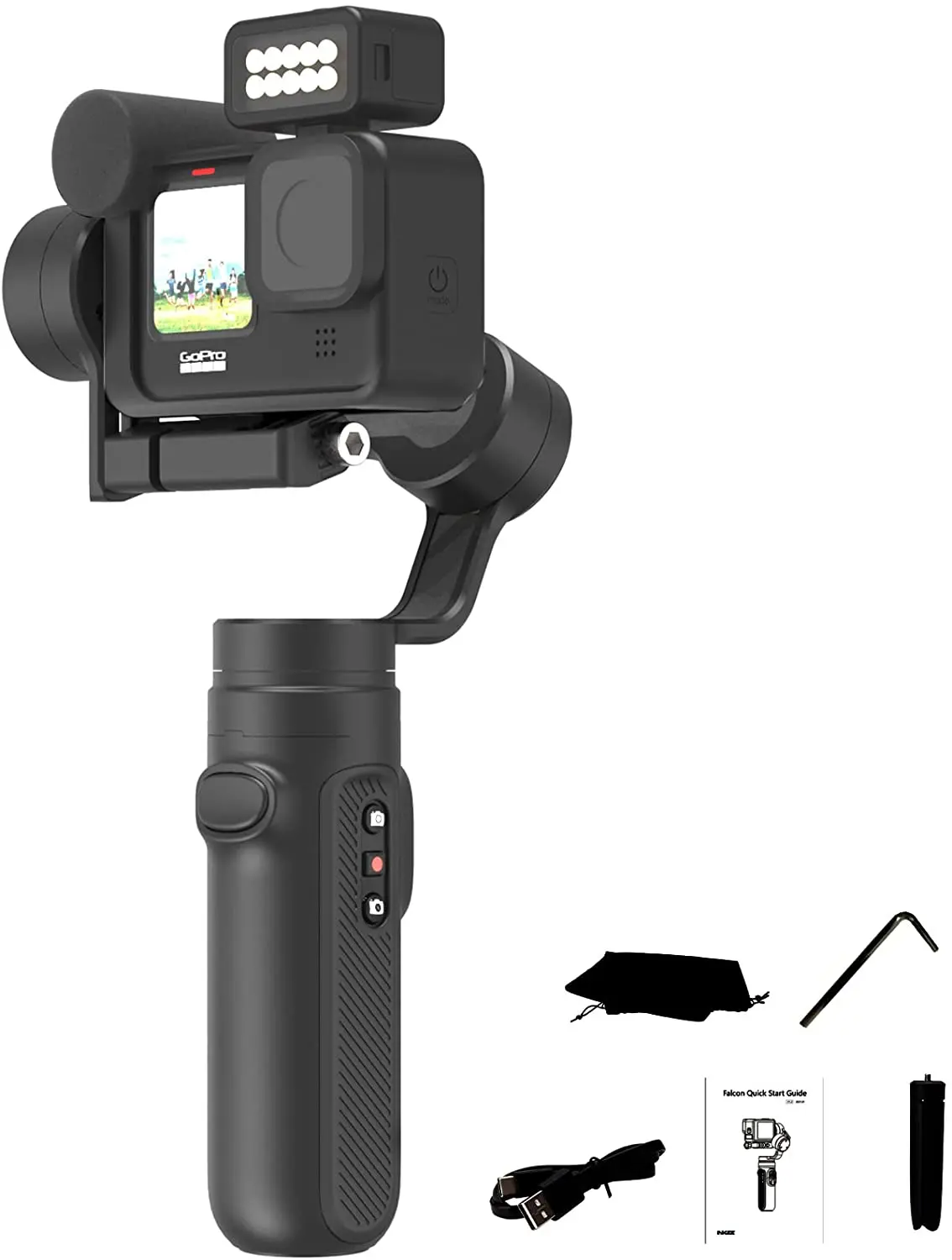 送料無料INKEE Falcon ゴープロ用ジンバル スタビライザー GoPro