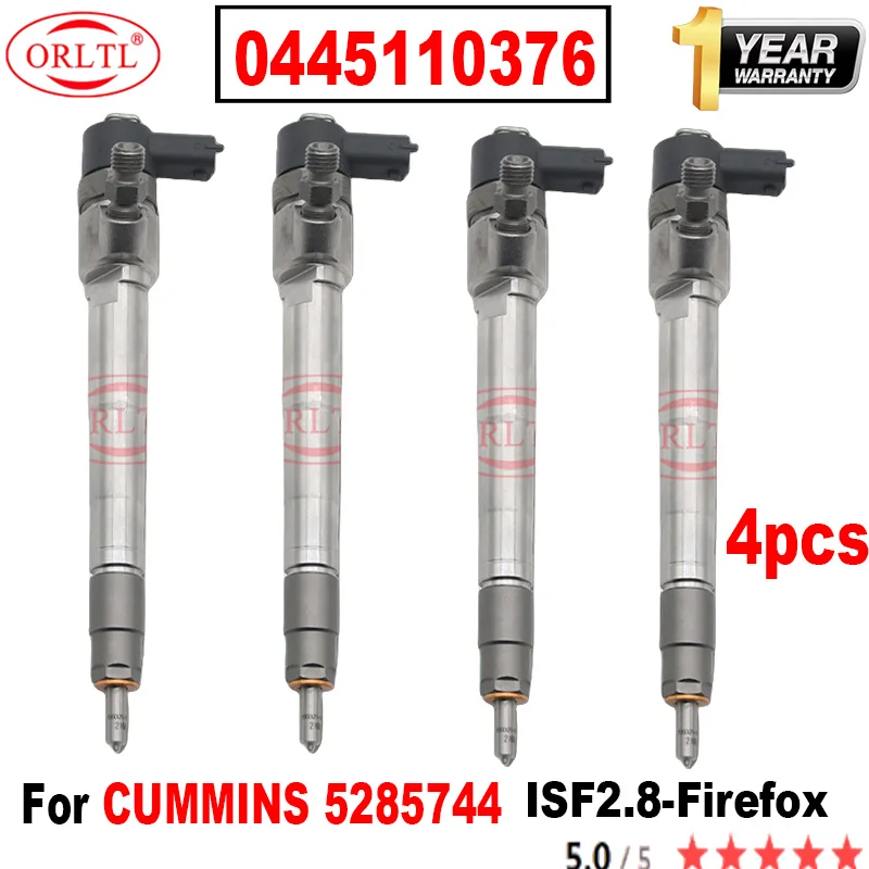 

4PCS 0445110376 OEM 5285744 0 445 110 376 Diessel Car Fuel Injector For BOSCH Cummins ISF2.8-Firefox High Quality Injector