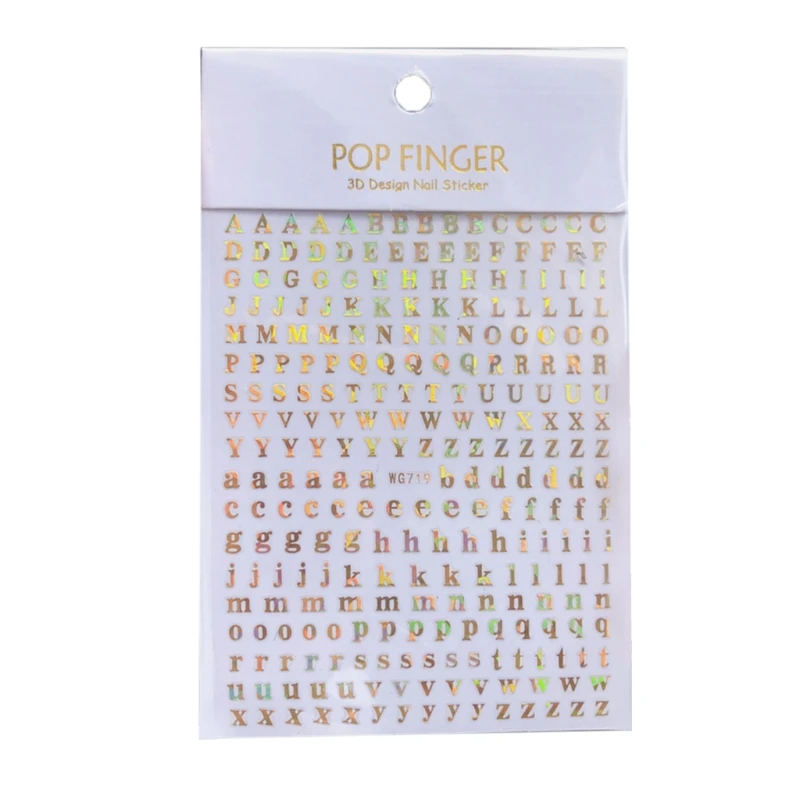 Sparkling Metallic Alphabet Stickers - Self-Adhesive 26-Piece Set