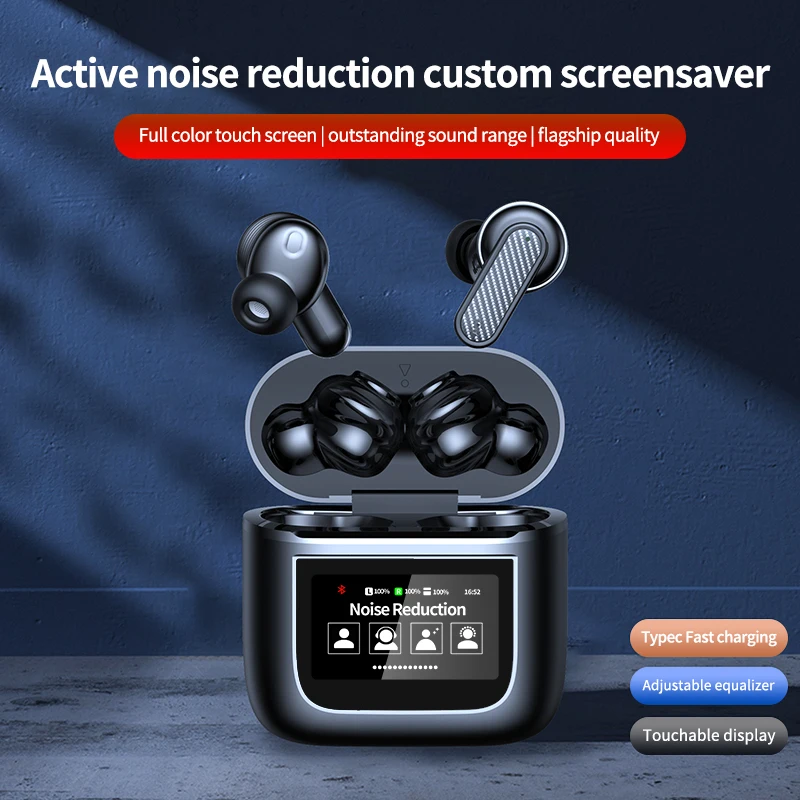 YW05 TWS Earphones Newest LCD Touch Screen Wireless Earphones with Noise Cancelling Sport YW05 Earbuds For JBL