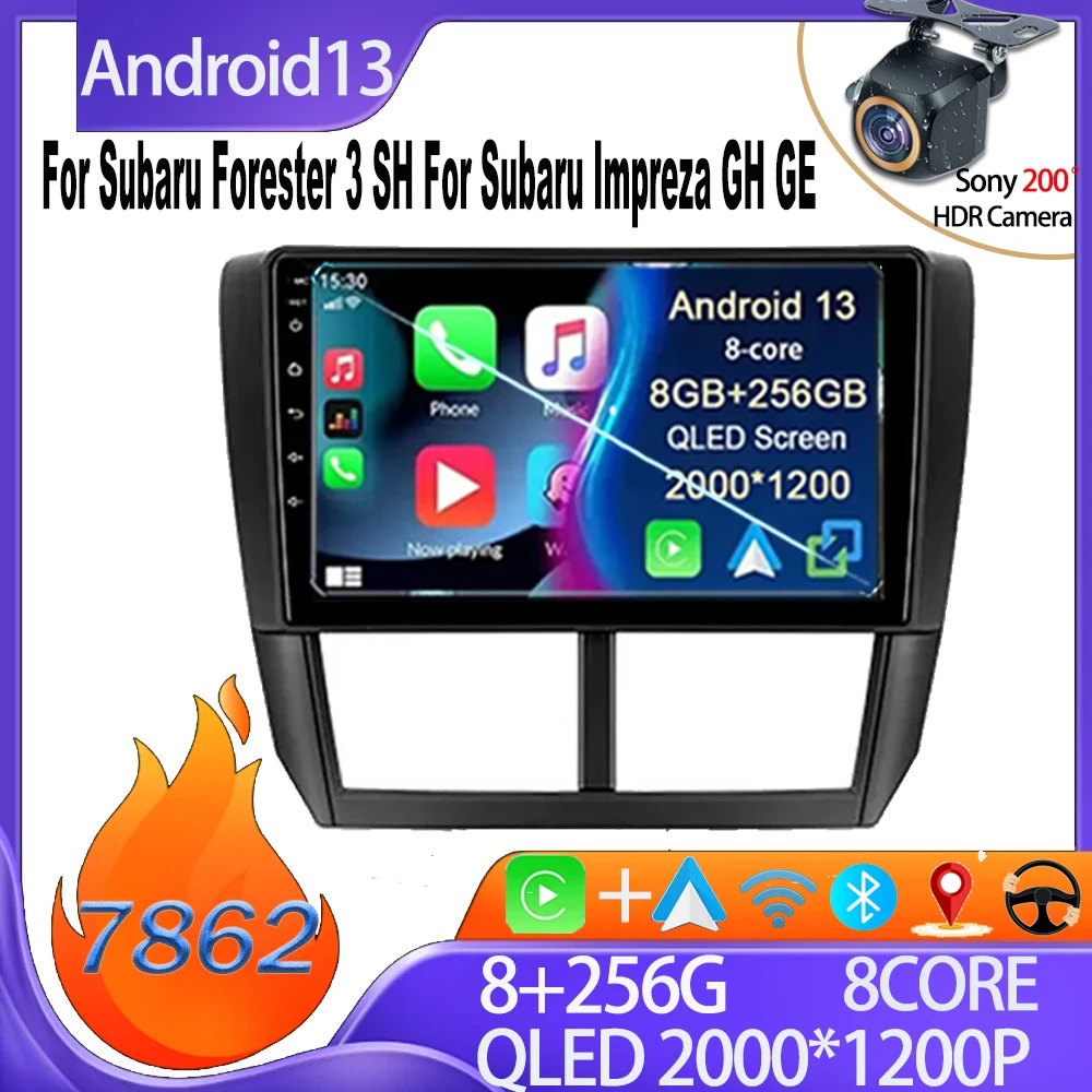 

Android 13 радио для Subaru Forester 3 SH для Subaru Impreza GH GE высокопроизводительный процессор 8 Core Mirror Link Bluetooth Авто Стерео