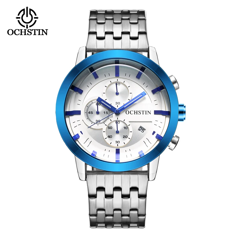 NEW 2022  Chronograph Watch Fashion Casual Military Quartz Sports Wristwatch Full Steel Waterproof Men's Clock Relogio Masculino