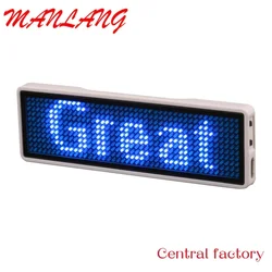 Insigne de nom de message de défilement programmable à LED, USB personnalisé, aste