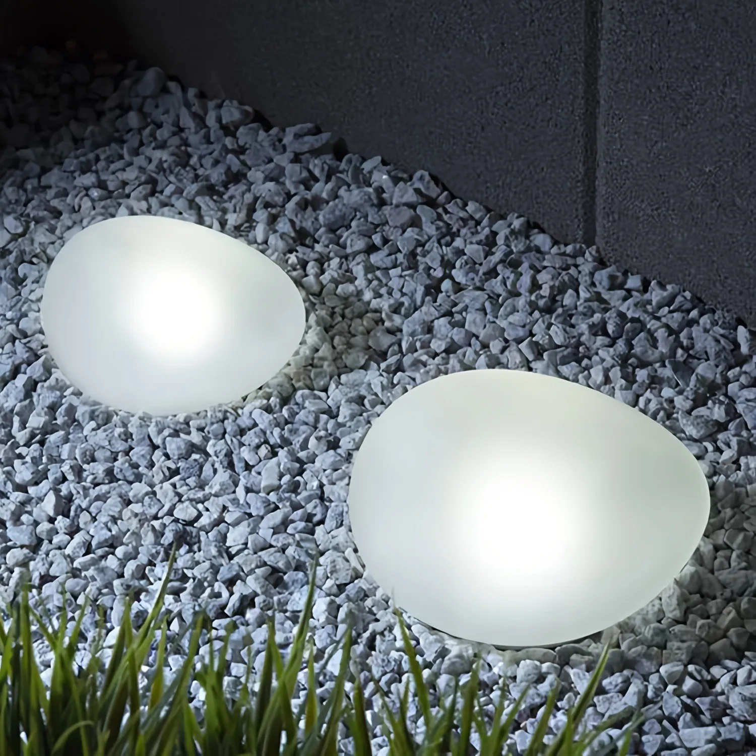 Solar lawn Lamp Outdoor Solar Pebble Rock Waterproof Garden Cobblestone Glowing Stone Landscape Lights For Street Path Decora