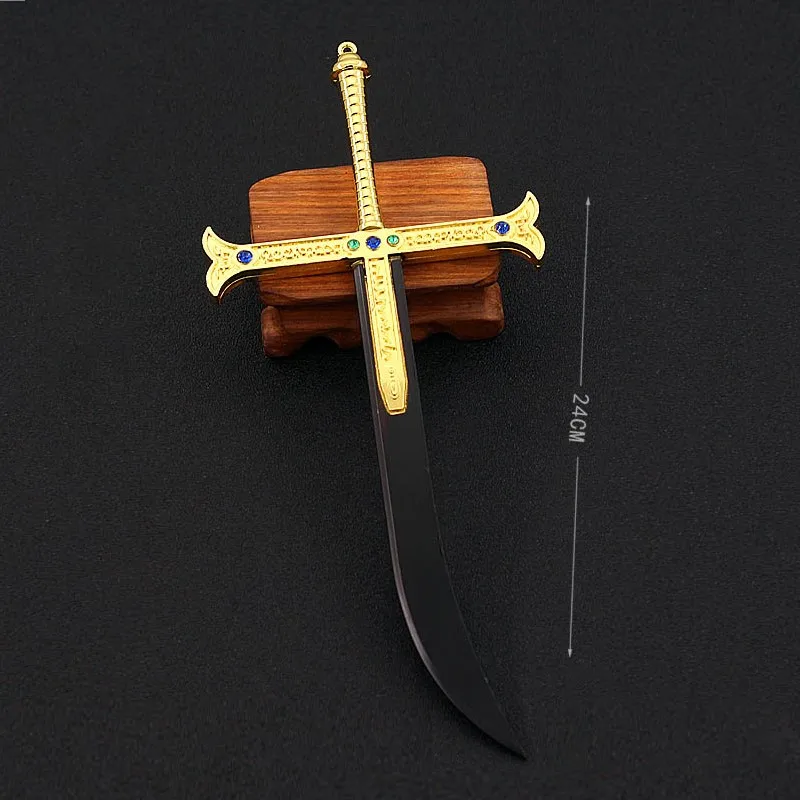One Piece Black Knife for Kids, Arma, Espadas de Samurai, Faca Borboleta, Brinquedos Noturnos, Chaveiro, Jogo, Katana, Mihawk, Modelo