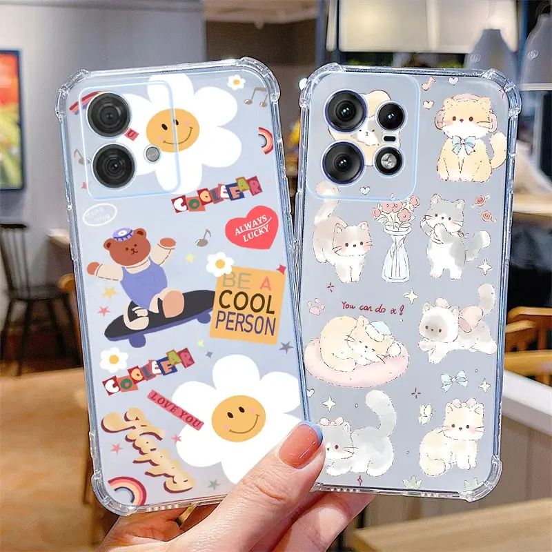Happy Animal Transparent Phone Case - Stylish Protection with Unique Design