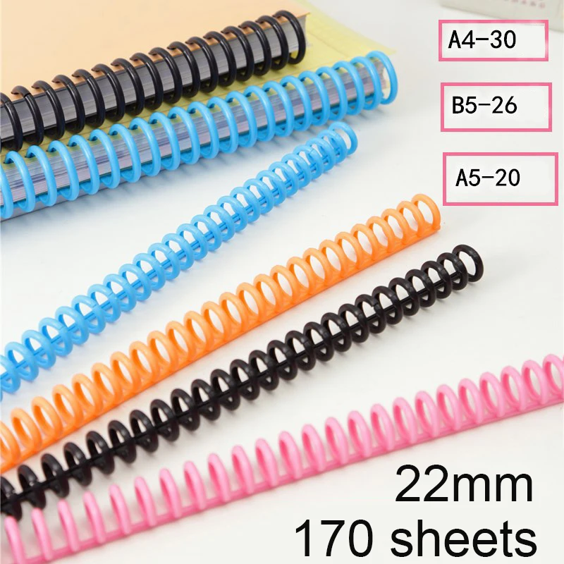 Plastic Binding Rings 5pcs Plastic Loose-leaf Ring Binder Binding Strip A4 22mm 30 Holes