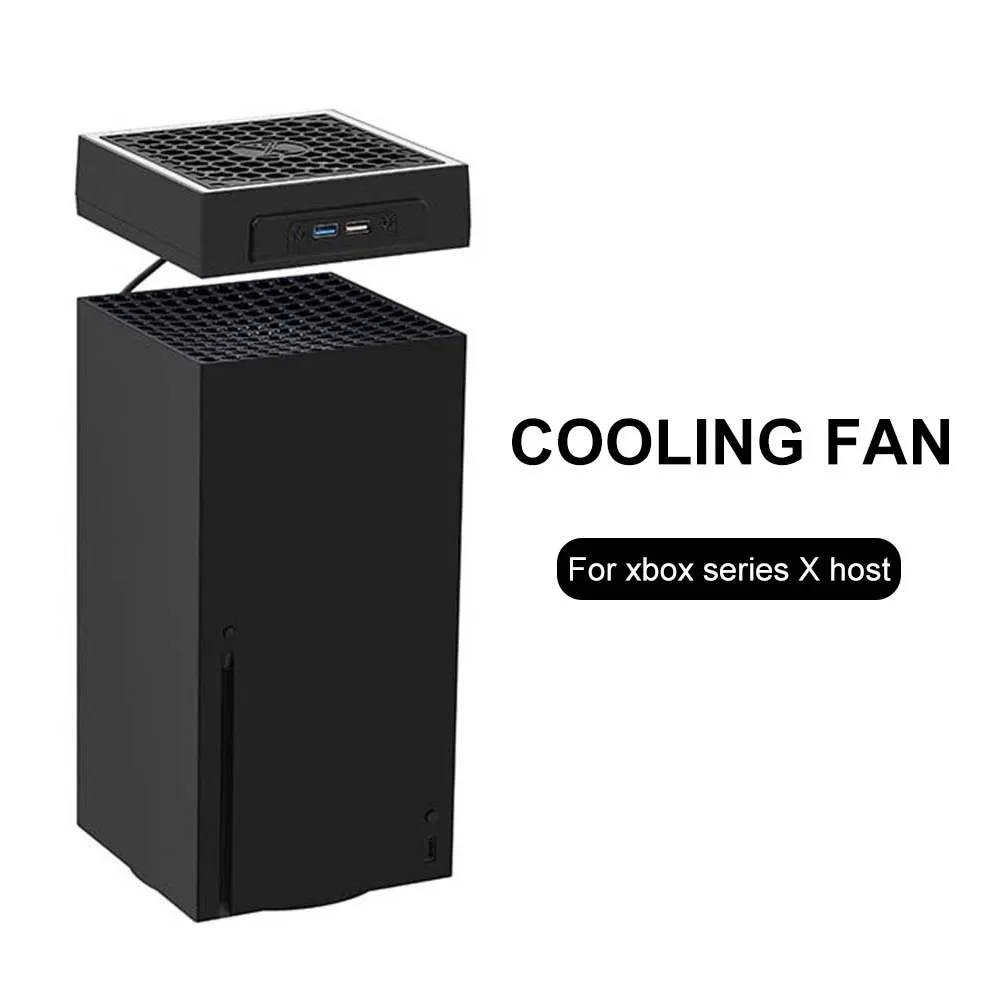 Cooling Fan Top Dust Proof Cover 3 Speed Adjustable Fan Cooling System RGB Breathing Light 2 USB for Xbox Series X Game Console