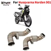 Slip On For Husqvarna Norden 901 Motorcycle Exhaust Stainless Steel Modify Middle Link Pipe Escape Moto Connect Original Muffler
