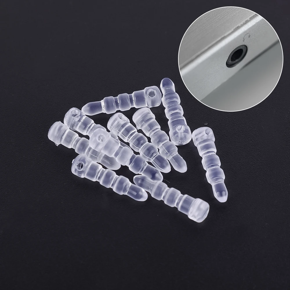 1/10pcs Diy Anti Dust Plug Transparent Charge Port Dust Plug For Iphone Type C Android Plug Stopper Protection Cap Phone Pendant