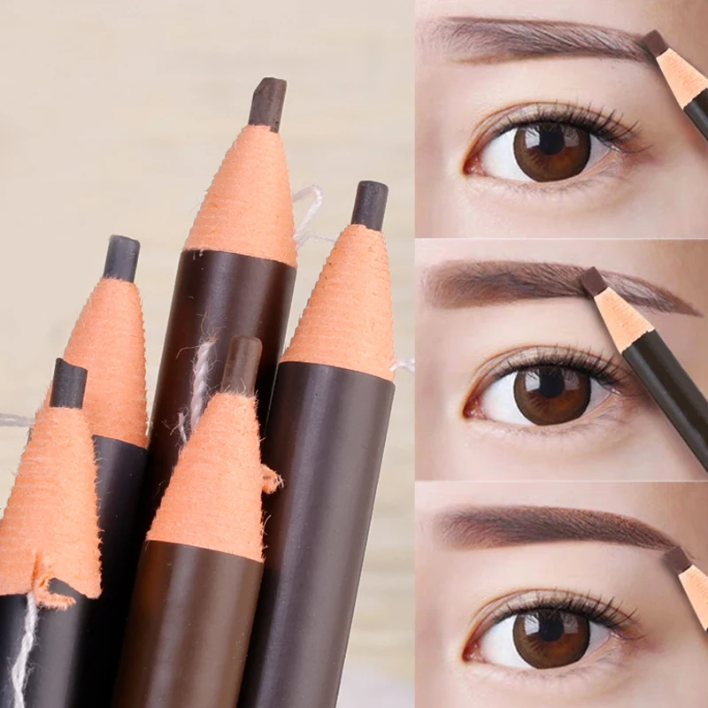 Black Brown Eyebrow Pencil Tattoo Waterproof Lating Microblading Eyeliner Eyebrow Enhancer Tint Pen Professional Makeup Cosmetic light manual microblading needle holder pen tool eyebrow tattoo makeup tobori pen