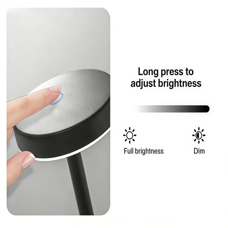 LED 창의적인 I자형 책상 램프, USB 충전식 데스크탑 장식 램프, 공부방, 거실, 침실에 적합