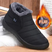 Waterproof Winter Boots for Women 2023 New Plush Snow Boots Women Ankle Boots Warm Black Couple Cotton Couples Platform Shoes 1