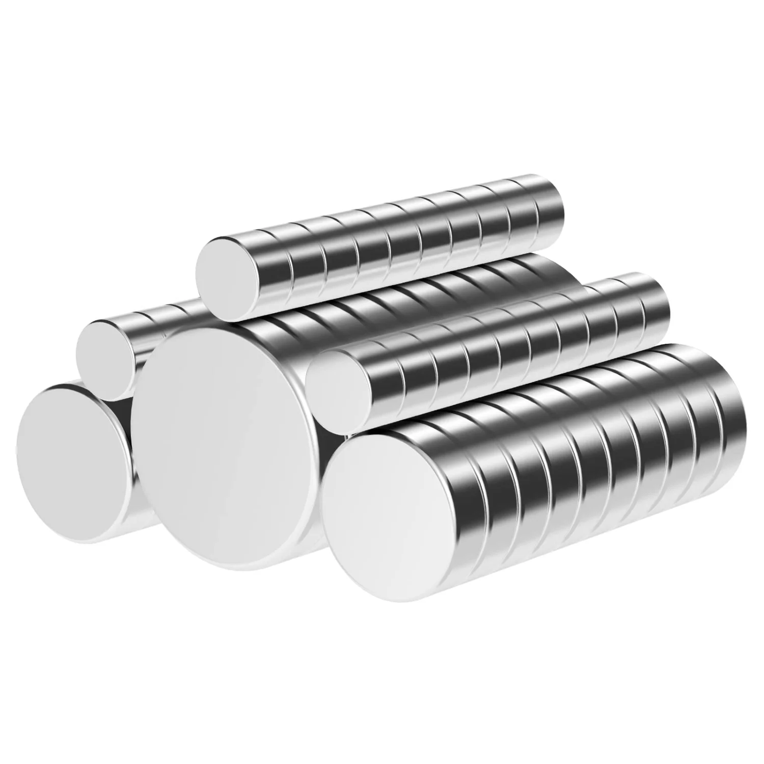 60 Pack Extra Strong Magnets 3 Sizes Round Neodymium Magnet NdFeB Super Powerful Strong Permanent Magnetic
