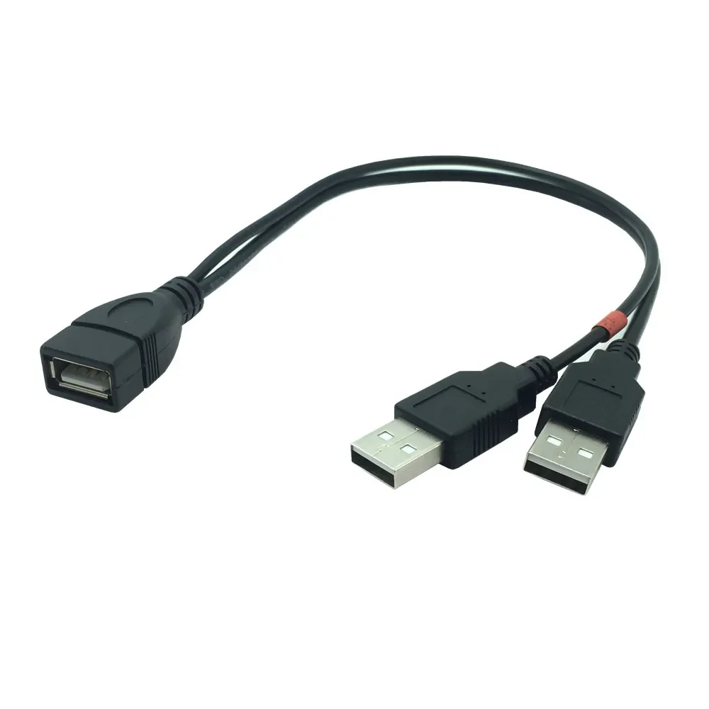 

Высококачественный USB 2,0 и кабель USB с двойным разветвителем, переходник с женского на USB 2, кабель-удлинитель питания 1 на 2